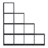 Bibliotecă Funcțională Scala, Modernă, Material Lemn, Alb - Antracit, 130x29x130 cm - Antracit