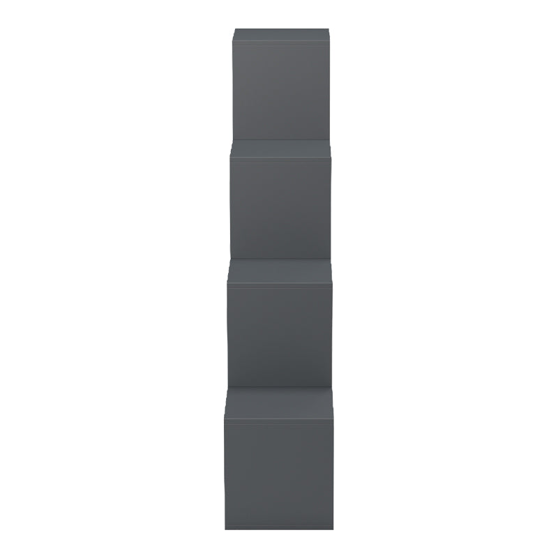 Bibliotecă Funcțională Scala, Modernă, Material Lemn, Alb - Antracit, 130x29x130 cm - Antracit
