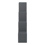 Bibliotecă Funcțională Scala, Modernă, Material Lemn, Alb - Antracit, 130x29x130 cm - Antracit