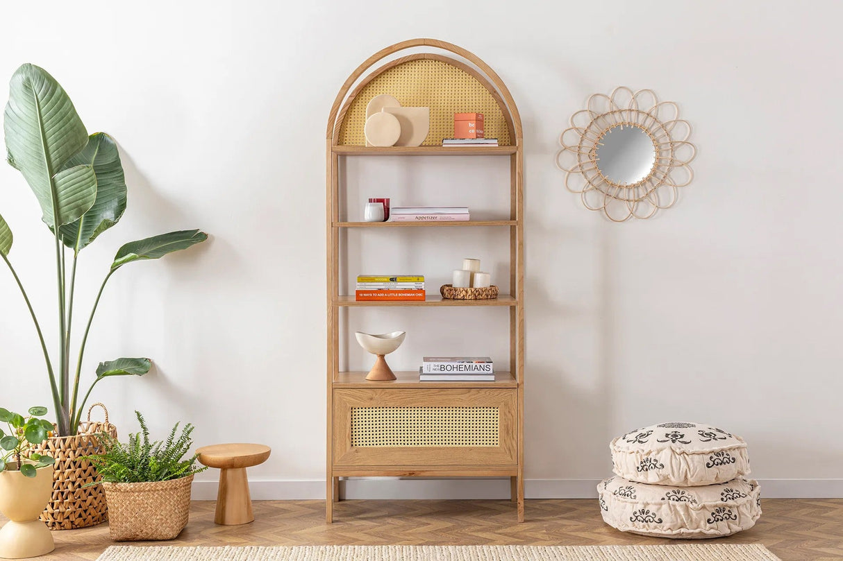 Biblioteca Nala 75 Howard, natural - negru (diverse dimensiuni) - Natural