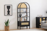 Biblioteca Nala 75 Howard, natural - negru (diverse dimensiuni) - Negru