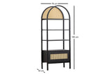 Biblioteca Nala 75 Howard, natural - negru (diverse dimensiuni) - Negru