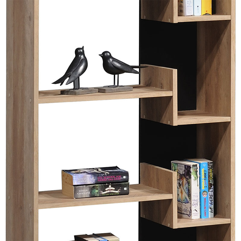 Biblioteca Naya, Natural-antracit, 72x30x182 cm