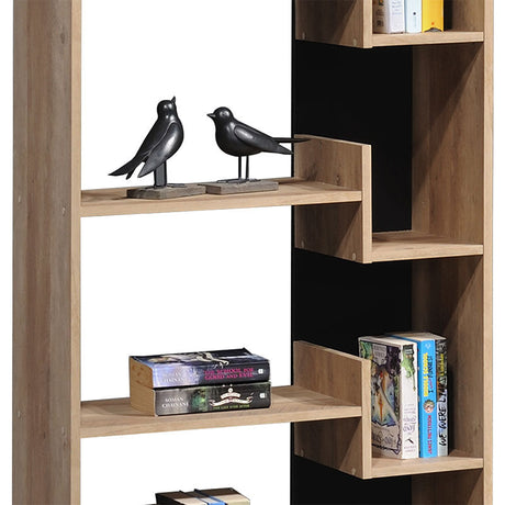 Biblioteca Naya, Natural-antracit, 72x30x182 cm