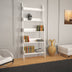 Bibliotecă Only Comforty, stejar - nuc - alb, 80x32x195 cm - 801CMY3606