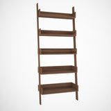 Bibliotecă Only Comforty, stejar - nuc - alb, 80x32x195 cm - Nuc