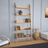 Bibliotecă Only Comforty, stejar - nuc - alb, 80x32x195 cm - Bibliotecă Only Comforty, stejar - nuc - alb, 80x32x195 cm