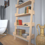 Bibliotecă Only Comforty, stejar - nuc - alb, 80x32x195 cm - Stejar