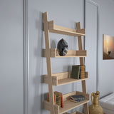 Bibliotecă Only Comforty, stejar - nuc - alb, 80x32x195 cm - Stejar