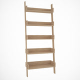 Bibliotecă Only Comforty, stejar - nuc - alb, 80x32x195 cm - Stejar