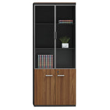 Biblioteca Oscar, nuc - antracit, 80x40x200 cm
