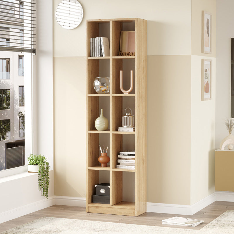 Biblioteca Oteca, 10 compartimente, 51x25x180 cm - Natur