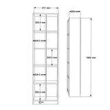 Biblioteca Oteca, 10 compartimente, 51x25x180 cm - Natur