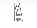 Bibliotecă Passi Puqa Design, nuc - alb, 50x44x150 cm - Alb