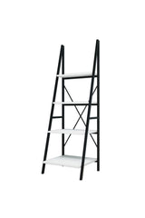 Bibliotecă Passi Puqa Design, nuc - alb, 50x44x150 cm - Alb