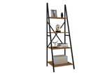 Bibliotecă Passi Puqa Design, nuc - alb, 50x44x150 cm - Nuc