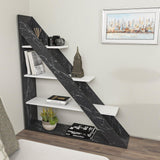 Biblioteca Pisagor cu 4 Rafturi, 120x132x25 cm - Negru