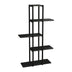 Biblioteca Ploko stejar melamin-negru metalic, 60x24x110 cm - 321-000051
