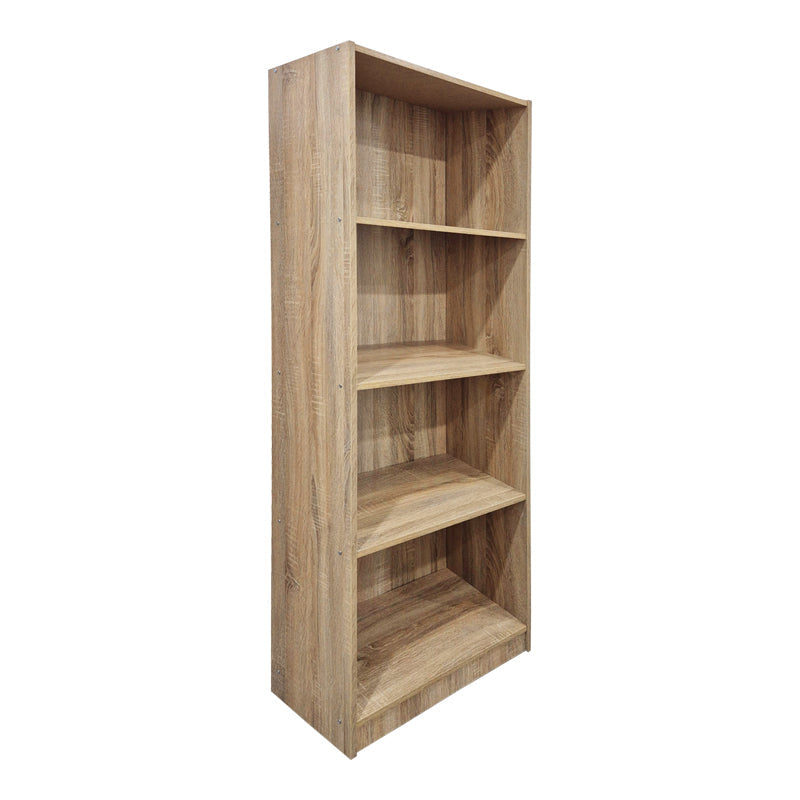 Bibliotecă practică Kendy, Modern, Lemn, Alb - Antracit, 60x30x167 cm - SONOMA
