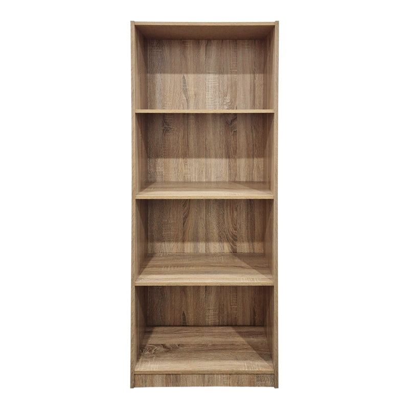 Bibliotecă practică Kendy, Modern, Lemn, Alb - Antracit, 60x30x167 cm - SONOMA