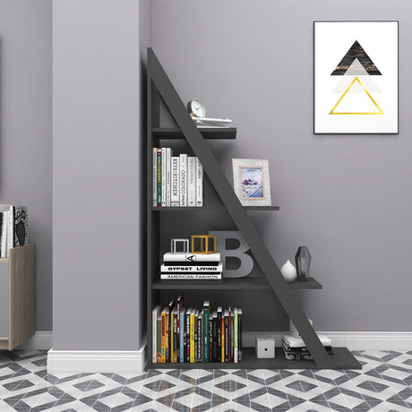 Biblioteca Quina, antracit, 100x30x150 cm