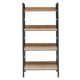 Biblioteca Ramon, negru Natural, 60x28x126 cm