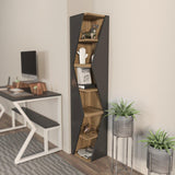 Biblioteca Rawo cu 6 Rafturi Design Elegant, 32x165x32 cm - Nuc negru