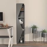 Biblioteca Rawo cu 6 Rafturi Design Elegant, 32x165x32 cm - Gri