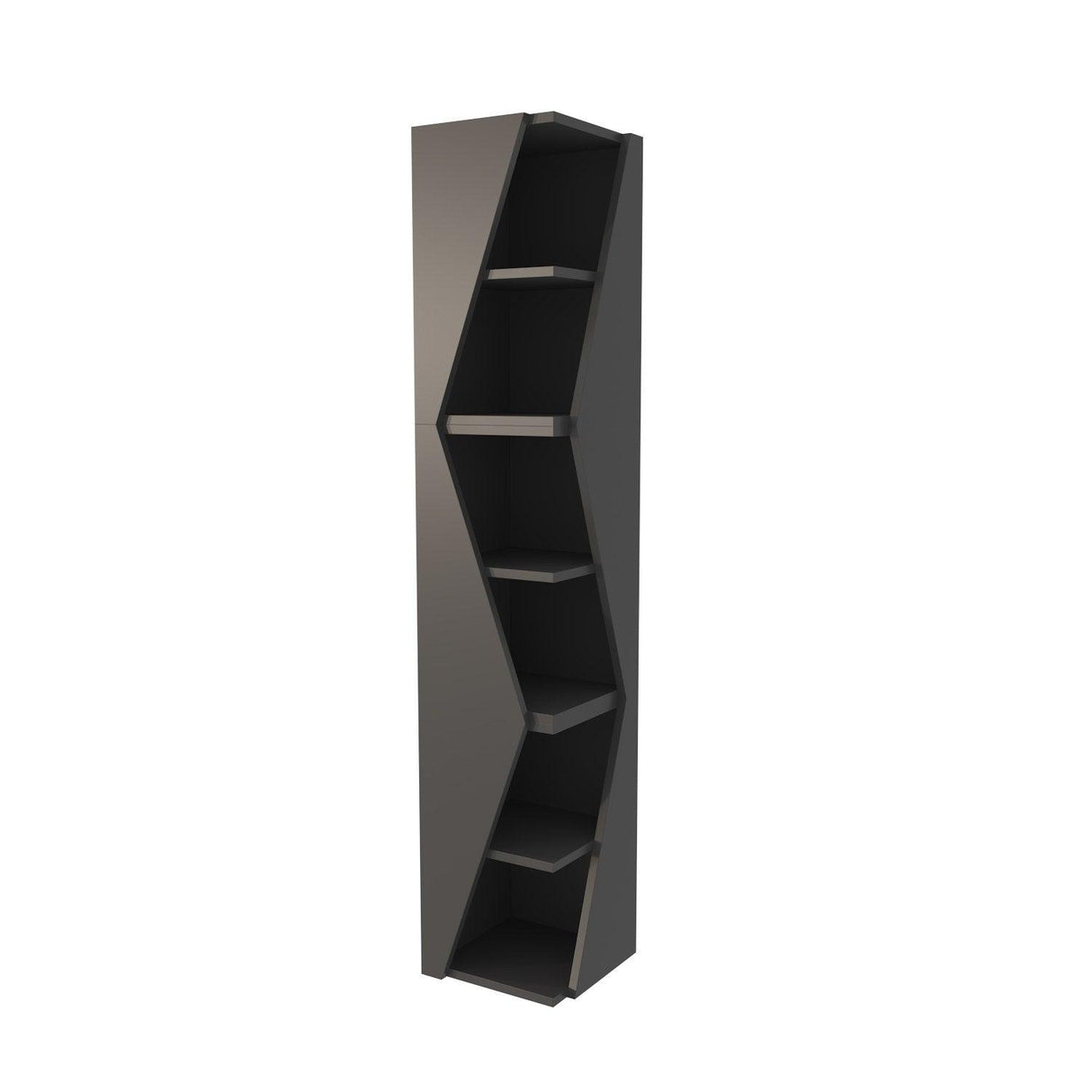 Biblioteca Rawo cu 6 Rafturi Design Elegant, 32x165x32 cm - Gri