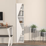 Biblioteca Rawo cu 6 Rafturi Design Elegant, 32x165x32 cm - Alb