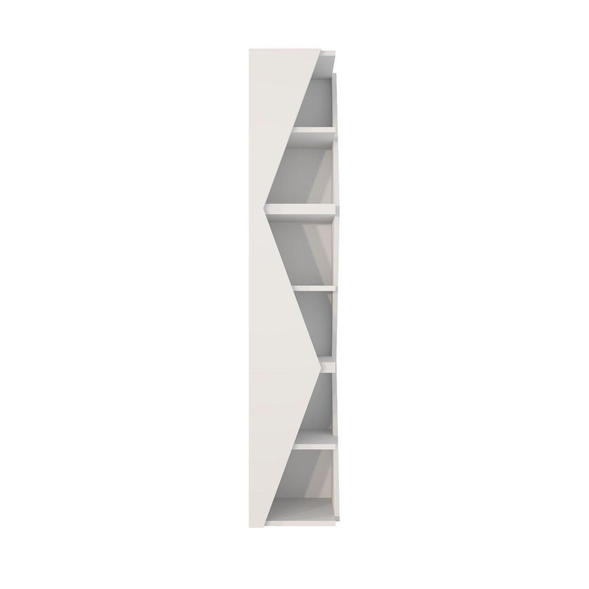 Biblioteca Rawo cu 6 Rafturi Design Elegant, 32x165x32 cm - Alb
