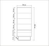 Biblioteca Rea, Nuc, 80x182x36 cm