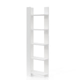 Biblioteca Reeta, Nuc - Alb, 45x26x160 cm - Alb