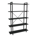 Biblioteca Reson, Antracit - Stejar, 120x34x180 cm - Biblioteca Reson, Antracit - Stejar, 120x34x180 cm