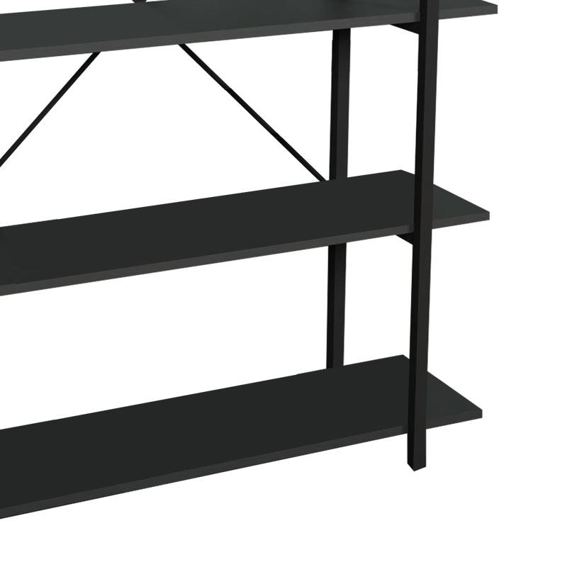 Biblioteca Reson, Antracit - Stejar, 120x34x180 cm - Antracit