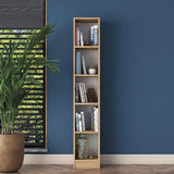 Biblioteca Roxi cu 5 Rafturi, Nuc, 30x170x25 cm