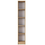 Biblioteca Roxi cu 5 Rafturi, Nuc, 30x170x25 cm
