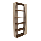 Biblioteca Selge Prag Design, 5 rafturi, 64x150x24 cm - Crem
