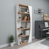Biblioteca Selge Prag Design, 5 rafturi, 64x150x24 cm - Natur