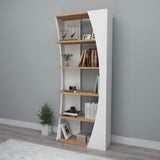 Biblioteca Selge Prag Design, 5 rafturi, 64x150x24 cm - Natur