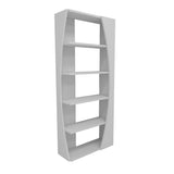 Biblioteca Selge Prag Design, 5 rafturi, 64x150x24 cm - Alb