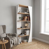 Biblioteca Selge Prag Design, 5 rafturi, 64x150x24 cm - Natur