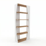 Biblioteca Selge Prag Design, 5 rafturi, 64x150x24 cm - Natur