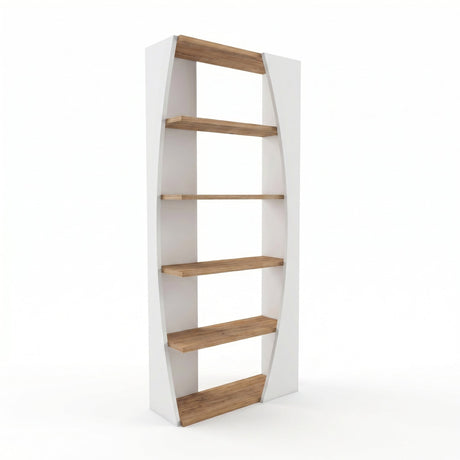 Biblioteca Selge Prag Design, 5 rafturi, 64x150x24 cm
