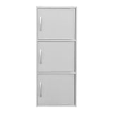 Bibliotecă Soline, Gri deschis, 40x35x91 cm - Alb