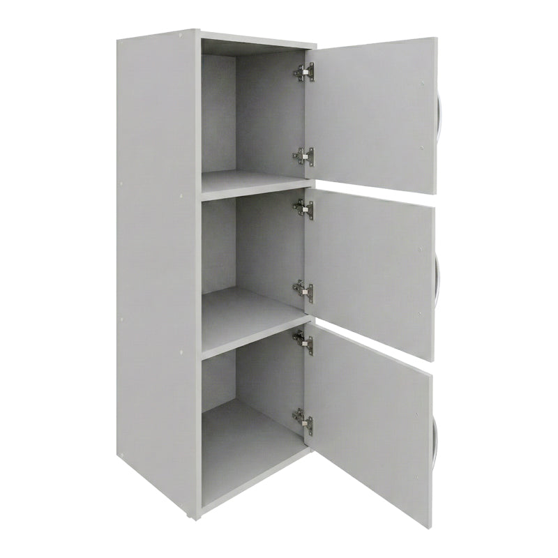 Bibliotecă Soline, Gri deschis, 40x35x91 cm - Alb