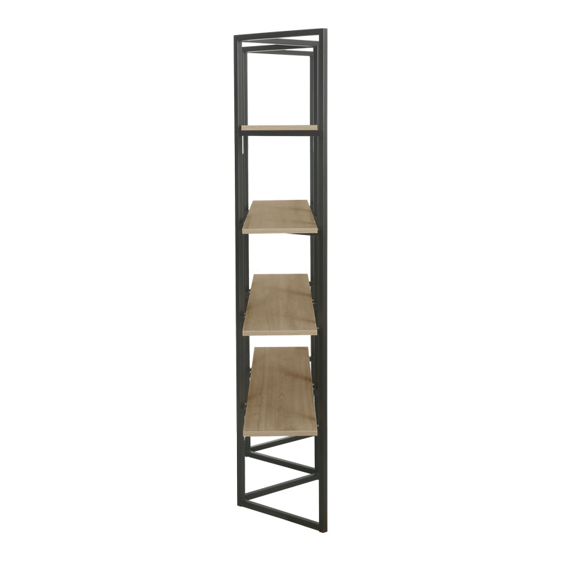 Natural - Negru | SKU: 225-000109 | Bibliotecă Strake, Natural - Negru, 140x30x160 cm, varianta Natural - Negru, produs pentru amenajarea locuinței, disponibil online în România la CasaMob