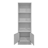 Biblioteca cu rafturi Tekaro, Lemn, Diverse culori, 57x33x180 cm - Alb