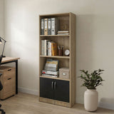 Biblioteca moderna Tekaro, Lemn, Diverse culori, 60x29x166 cm - Biblioteca moderna Tekaro, Lemn, Diverse culori, 60x29x166 cm - 383-000113