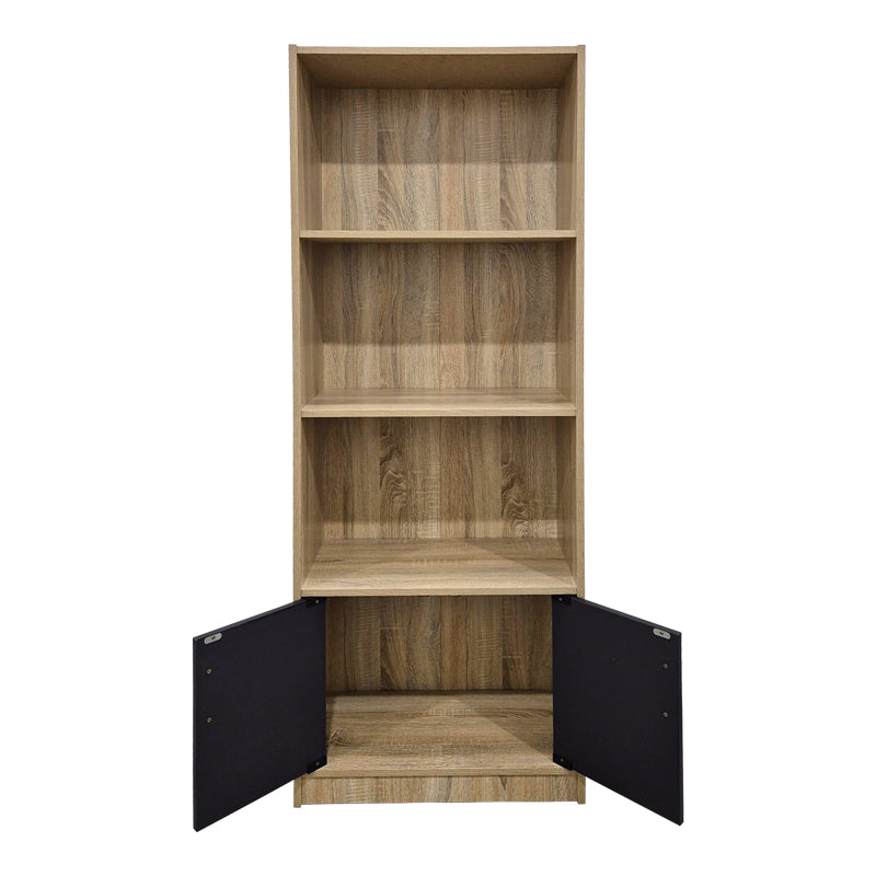 Biblioteca moderna Tekaro, Lemn, Diverse culori, 60x29x166 cm - Sonoma-Antracit